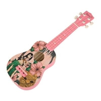 Цветна начинаещ ukulele прекрасен малък размер четири струни Ukulele