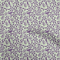 OneOone Velvet Violet Fabric Asian Block Print Diy Clothing Quilting Fabric Print Fabrac