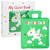 Бебешка тиха книга, играчка за активност на Монтесори за обучение за ранно основно живот, еднорог