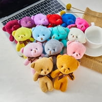 Плюшени пълнени играчки за животни мека кукла сладка анимационна мечка Ключов висулка за домашен офис орнаменти деца момчета момичета подарък