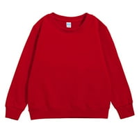 Суитчърс за тийнейджърки момичета солидна пачуърк с дълъг ръкав памучен пуловер блузна риза за малко дете