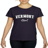 - Женска тениска с къс ръкав - момиче от Вермонт