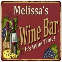 Подарък за червено вино на Мелиса Метален знак за дома декор 112180054031