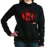 Cafepress - Black Widow Grunge Icon - пуловер качулка, класическа и удобна суитчър с качулка