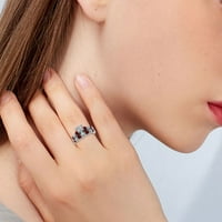 Mnjin Creative Accessories High End Full Diamond Micro Set Zircon Женски пръстен годежен пръстен червен 12