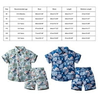 Момчета тропическа отпечатана риза плаж панталони Детски дрехи Морски път Пътуване Деца комплект Класли улични дрехи ежедневно облекло