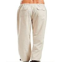 Мъже спално бельо с широк крак с леки еластични панталони за панталони йога панталон с джобове с джобове