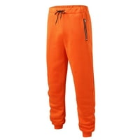 Uorcsa удобен солиден цвят модна дрезгачка свободни ежедневни спортове дълги мъжки панталони оранжеви