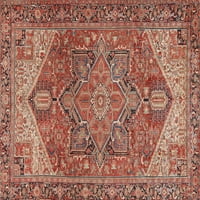 Ahgly Company Indoor Rectangle Traditional Light Copper Gold Persian Area Rugs, 5 '7'