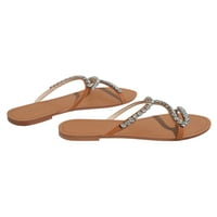Дамски дами Sanviglor Slapey Slides Summer Flat Sandals Slip on Dress Sandal Street Stylish Lightwight Flats Anti Skid Open Toe Beach Shoes Кайсия 6.5