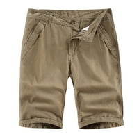 Hwmodou мъжки товарни панталони солиден цвят тънък коляно памучен фитнес пролет летни мъжки дрехи панталони за мъже