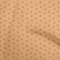 OneOone Cotton Poplin Orange Fabric Retro Dice Craft Projects Decor Fabric Отпечатано от двора широк