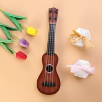 Деца Музикални инструменти с малък размер имитират Ukulele Mini китара играчка играчка с четири струни