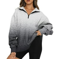 Големия суичър за жени квартал цип суичър с дълъг ръкав огромен ежедневен есен зимни модни качулки пуловер y2k дрехи бяло, xxl