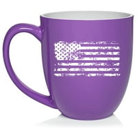 Grunge American Flag Керамично кафе чаша чай чаша подарък за нея, него, приятел, мъже, колега, шеф, татко, брат, съпруга, съпруг, гадже, годишнина, рожден ден, дядо, пенсиониране