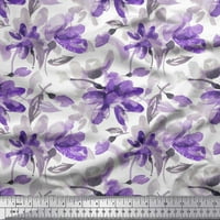 Soimoi Crepe Silk Fabric Wild Flower Printted Craft Fabric край двора