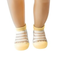 Детски деца чорапи Момчета момичета лято райета дишаща мека подметка гумени обувки чехли глезени чорапи 5-36 месеца