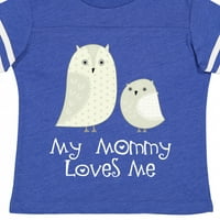 Inktastic My Mommy Loves Me Owl Gift Toddler Boy или Thddler Girl тениска