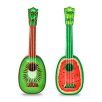 Godderr Kids Toys Fruit Guitar Toy Двуцветна симулация Ukulele Musical Instrument Girl Kid Toy