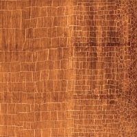 Ahgly Company Indoor Rectangle Solid Orange Modern Area Rugs, 7 '10'