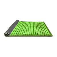 Ahgly Company Indoor Round Checkered Green Modern Area Rugs, 8 'Round
