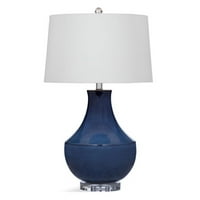 Maklaine Modern Modern Contemporary Kinney Ceramic Table Lamp в синьо