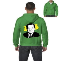 Нормално е скучно - Мъжки суичър Пълнозземния пуловер, до мъже с размер 5XL - Американският президент Ричард Никсън