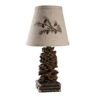Homeroots Pinecone Accent Lamp - W D H