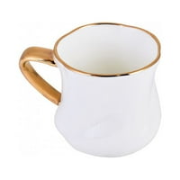 Чаша за кафе на костите с дръжка за горещи напитки бяла чаша цветя и чинийка на PERC. fl oz