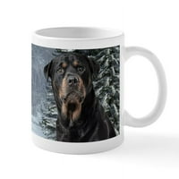 Cafepress - Зимна чаша Rottweiler - Ceramic Ceramic Ceramic - чаша за новост кафе чай за чай
