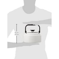 Noda Horo Electromagnetic Cooker Amuketoru 2.0L White, японски емайл чайник с модерен и елегантен дизайн
