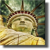 Статуя на снимката на главата на свободата на опънато платно, декор за стена на изкуството, готова за окачване