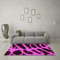 Ahgly Company Indoor Rectangle Abstract Pink Modern Area Rugs, 2 '3'