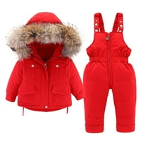Durtebeua бебешки момичета яке с качулка топла зима дебела топла качулка вятърно палто за изтриване на дрехи 6- месеца