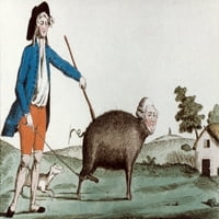 Луи XVI. Nking of France, 1774-1792. Луи XVI като безполезно прасе, което френският селянин се е угоявал, но не може да продаде