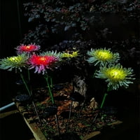 Chrysanthemum слънчева светлина LED крушка симулация цветна тревна светлина за външна градина, бяла