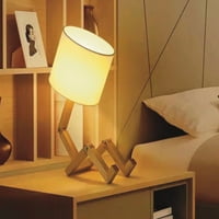 Дървена лампа за крака среден век Лесно шкафче лампа минималистично осветление ретро лампа Nordic Mood Lamp Holder Farmhouse Decor Декор
