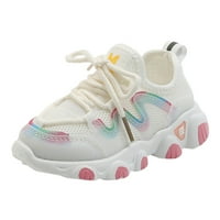Обувки маратонки момичета дишащи бебешки мека мрежа дантела нагоре за деца деца бебешки обувки