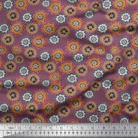 Soimoi Viscose Chiffon Fabric Flower Artistic Print Fabric по двор широк