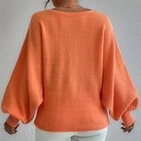 Дамски пуловери пуловери Дамски леки пуловери за пуловери Лятна модерна портокал L