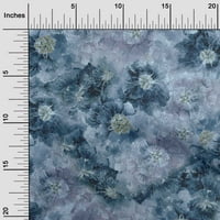 Oneoone Rayon Blue Fabric Резюме флорални занаятчийски проекти за шиене на тъкани от двора Wide-3RA