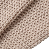 Binpure женски плетак твърд цвят кръгла шия с дълъг ръкав пуловер върхове