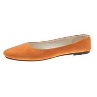 Sanviglor Ladies Flats Square Toe Небрежни обувки Комфортно ходене Официално многоцветни многоцветни меки подместни балет Флаг моден фиш на мокасини оранжево 8.5