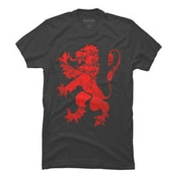 Red Lion Rampant Men Purple Graphic Tee - Дизайн от хора m