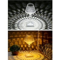 Rdeuod лампа, акумулаторна диамантена докосваща лампа за маса за спалня в хола за трапезария Декорация Акумулаторна нощна светлина, многоцветна, свободен размер