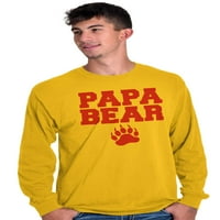 Татко мечка татко бащин ден pawprint мъжки тениска с дълъг ръкав тениска brisco brands