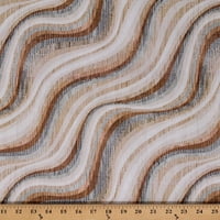 Памучен тен терен вълни пейзаж с шаблон от памучен плат за печат край двора