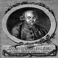 Карл Филип Емануел Бах n. Немски композитор. Съвременна гравиране на немска линия. Печат на плакат от