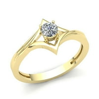 Естествен 1 3ct кръгла изрязана диамантена дама булчински пасианс годишнина годежен пръстен солидна 18k роза, бяло или жълто злато F VS1