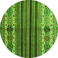Ahgly Company Indoor Square Abstract Green Contemporary Area Rugs, 4 'квадрат
